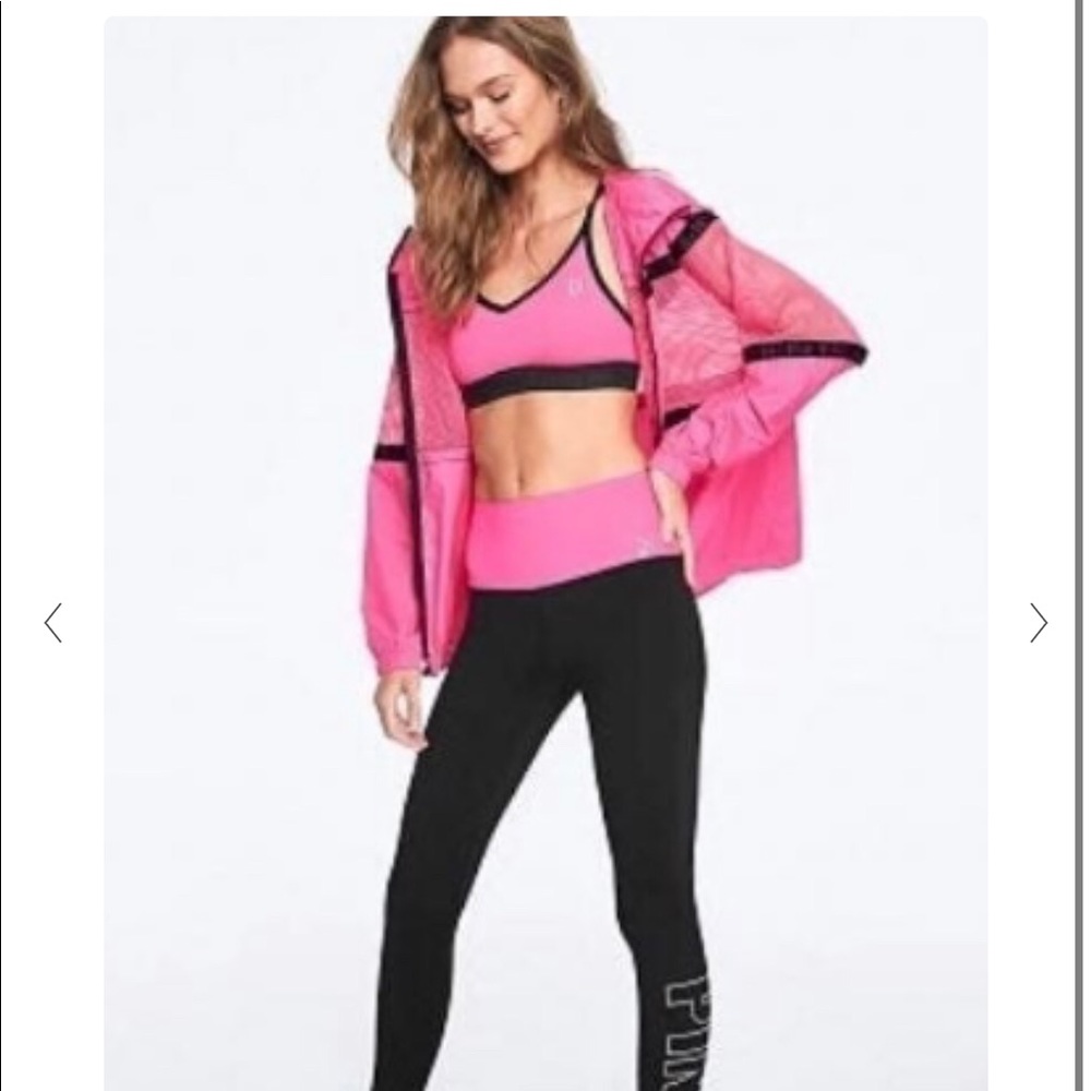 Victoria secret pink anorak mesh jacket. Hot pink